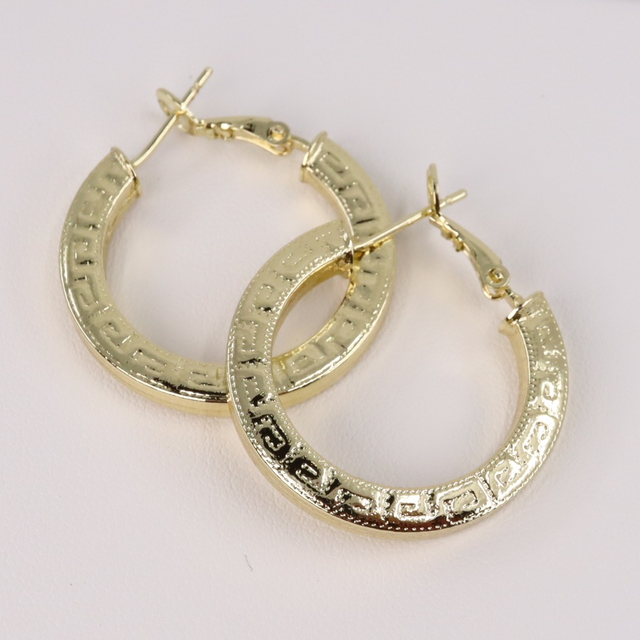 Cercei placati cu aur 14K model EEC077 - 3 cm