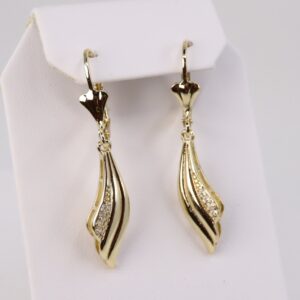 Cercei placati cu aur 14K model EEC076 - 4 cm