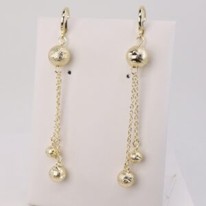 Cercei placati cu aur 14K model EEC072 - 6 cm