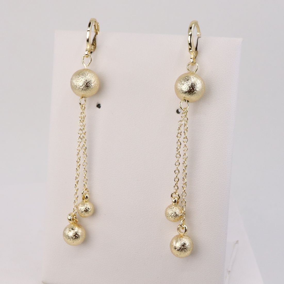 Cercei placati cu aur 14K model EEC073 - 6 cm