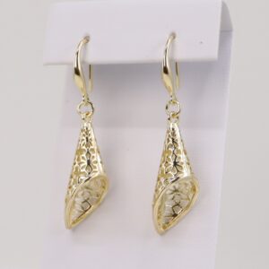 Cercei placati cu aur 14K model EEC090 - 3,5 cm