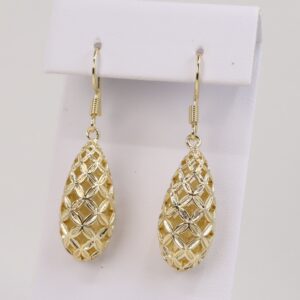 Cercei placati cu aur 14K model EEC091 - 4 cm