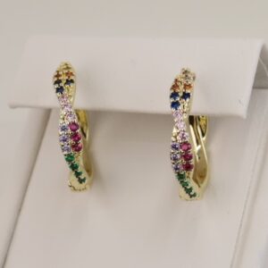 Cercei placati cu aur 14K model CH648 - 2,5 cm