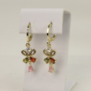 Cercei placati cu aur 14K model CH757 - 4,5 cm