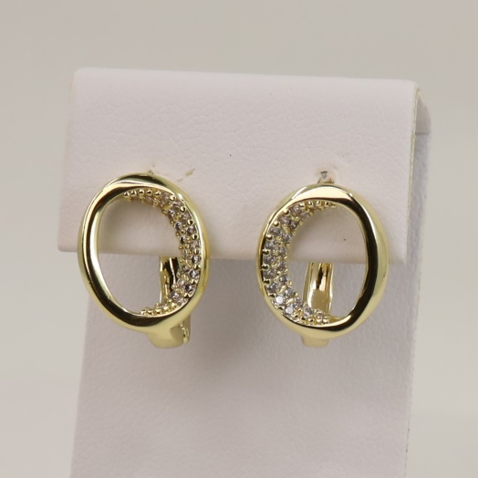 Cercei placati cu aur 14K model CH752 - 1,2 cm