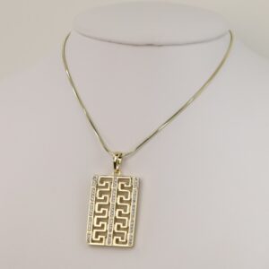 Lant cu pandativ placat cu aur 14K Model LL274 – 45 cm