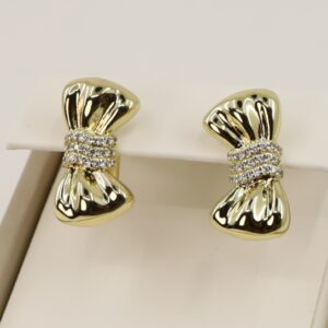 Cercei placati cu aur 14K model CJ136 - 1,6 cm