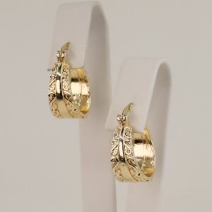 Cercei placati cu aur 14K model CJ431 - 1,4 cm