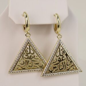 Cercei placati cu aur model CJ523 - dimensiune 1,5 cm