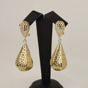 Cercei placati cu aur model CJ521 - dimensiune 5,5 cm