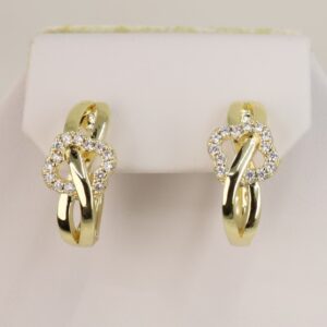 Cercei placati cu aur model CJ518 - dimensiune 1,5 cm