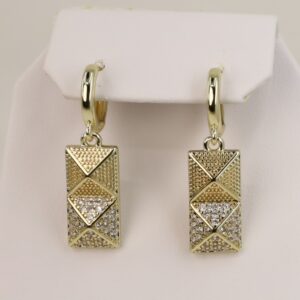 Cercei placati cu aur model CJ527 - dimensiune 1,5 cm