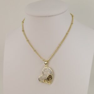 Lant cu pandativ placat cu aur 14K Model LL435 – 45 cm