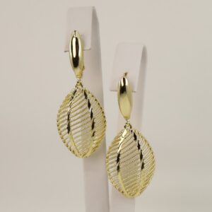 Cercei placati cu aur model CJ598 - dimensiune 5,5 cm