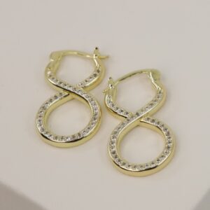 Cercei placati cu aur model CJ566 - dimensiune 3,5 cm