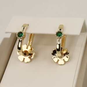 Cercei placati cu aur model CJ589 - dimensiune 2 cm