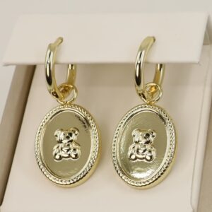 Cercei placati cu aur model CJ591 - dimensiune 4 cm