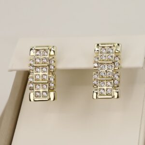 Cercei placati cu aur model CJ613 - dimensiune 1,5 cm