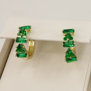 Cercei placati cu aur model CJ551 - dimensiune 1,5 cm