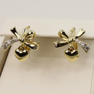 Cercei placati cu aur model CJ556 - dimensiune 1 cm