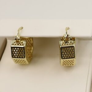 Cercei placati cu aur model CJ593 - dimensiune 1,2 cm