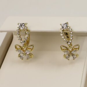 Cercei placati cu aur model CJ584 - dimensiune 1,6 cm