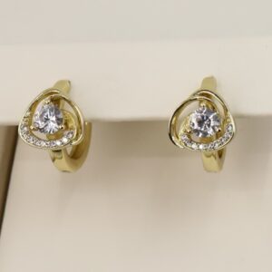 Cercei placati cu aur model CJ587 - dimensiune 0,6 cm