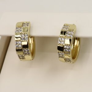 Cercei placati cu aur model CJ570 - dimensiune 1,2 cm