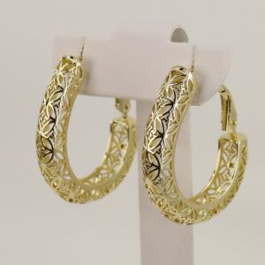 Cercei placati cu aur model CJ637 - dimensiune 3 cm