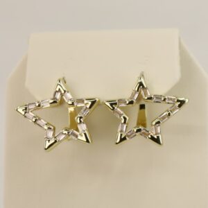 Cercei placati cu aur model CJ609 - dimensiune 1,5 cm