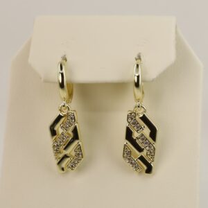 Cercei placati cu aur model CJ636 - dimensiune 2,5 cm