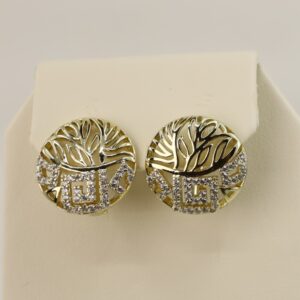 Cercei placati cu aur model CJ622 - dimensiune 1,5 cm