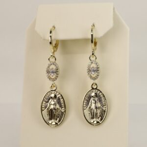 Cercei placati cu aur model CJ627 - dimensiune 4 cm