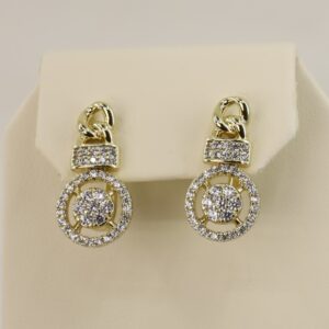 Cercei placati cu aur model CJ628 - dimensiune 1,6 cm