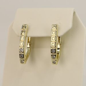 Cercei placati cu aur model CJ648 - dimensiune 1,5 cm