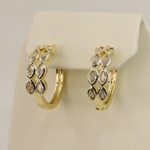 Cercei placati cu aur model CJ602 - dimensiune 1,5 cm