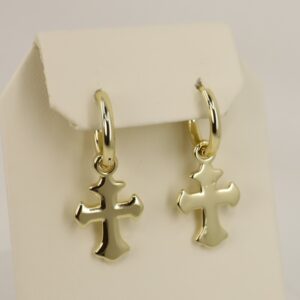 Cercei placati cu aur model CJ603 - dimensiune 3.5 cm