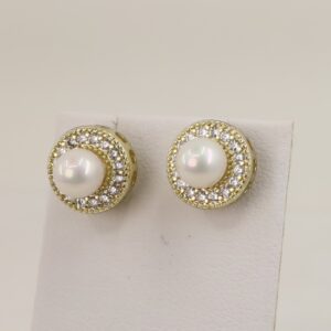 Cercei placati cu aur model CJ632 - dimensiune 1,5 cm