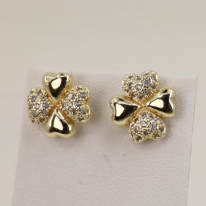 Cercei placati cu aur model CJ631 - dimensiune 0,8 cm