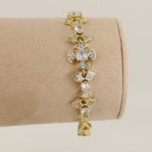 Bratara placata cu aur 14K model BB625 - 19 cm