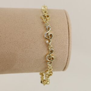 Bratara placata cu aur 14K model BB628 - 19 cm