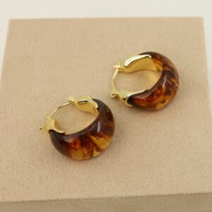 Cercei placati cu aur model CJ696 - dimensiune 2,5 cm