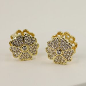 Cercei placati cu aur model CJ653 - dimensiune 1,2 cm