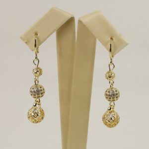 Cercei placati cu aur model CJ671 - dimensiune 4 cm
