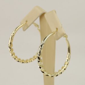 Cercei placati cu aur model CJ678 - dimensiune 4 cm