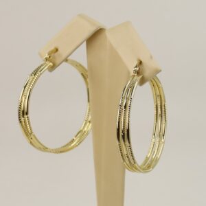 Cercei placati cu aur model CJ695 - dimensiune 4 cm