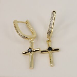 Cercei placati cu aur model CJ659 - dimensiune 4 cm