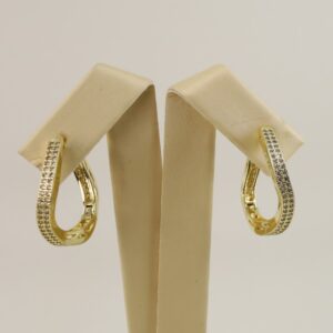 Cercei placati cu aur model CJ694 - dimensiune 2 cm