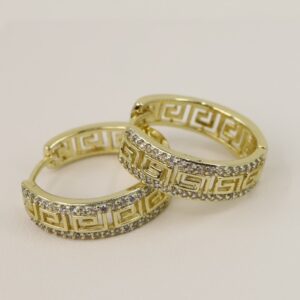 Cercei placati cu aur model CJ690 - dimensiune 1,7 cm