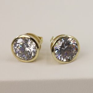 Cercei placati cu aur model CJ655 - dimensiune 1 cm